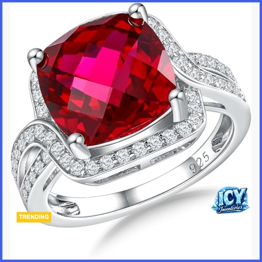925 Sterling Silver 18k Gold Plated Halo Engagement Ring